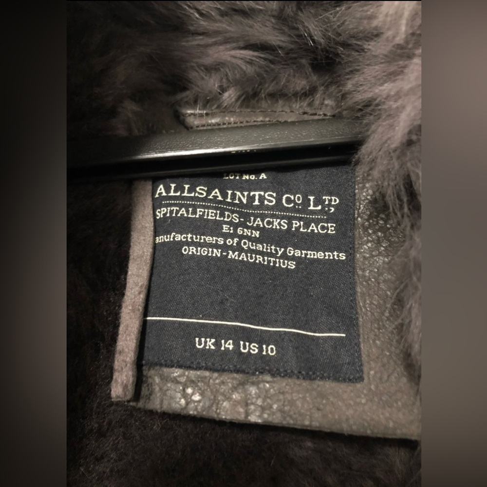 All Saints Spitalfields Leather Jacket - Picture 5 of 5